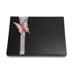 Grabtafel Indisch Black Strikt Papillon 1 (Color)