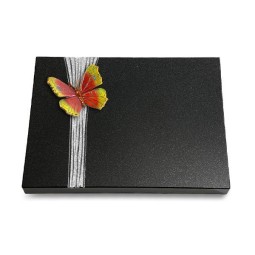 Grabtafel Indisch Black Strikt Papillon 2 (Color)