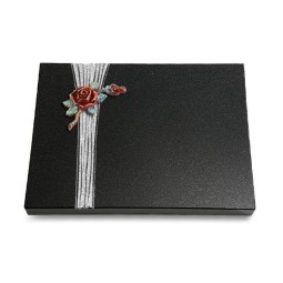 Grabtafel Indisch Black Strikt Rose 1 (Color)