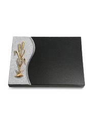 Grabtafel Indisch Black Wave Ähren 2 (Bronze)