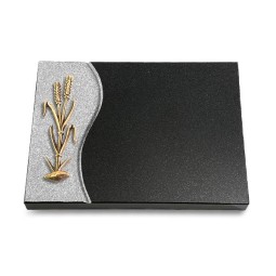 Grabtafel Indisch Black Wave Ähren 2 (Bronze)