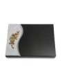 Grabtafel Indisch Black Wave Rose 5 (Bronze)