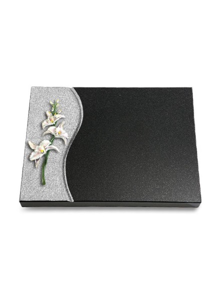 Grabtafel Indisch Black Wave Orchidee (Color)