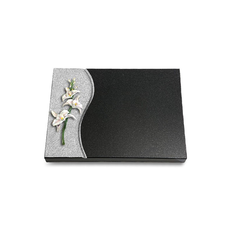 Grabtafel Indisch Black Wave Orchidee (Color)