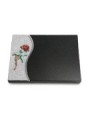 Grabtafel Indisch Black Wave Rose 2 (Color)