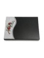 Grabtafel Indisch Black Wave Rose 3 (Color)