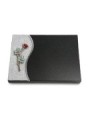 Grabtafel Indisch Black Wave Rose 4 (Color)