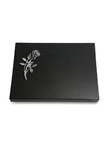 Grabtafel Indisch Black Pure Rose 6 (Alu)