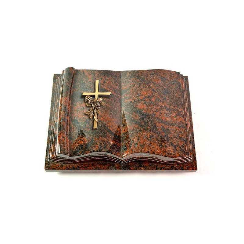 Grabbuch Antique/Aruba Kreuz/Rose (Bronze)