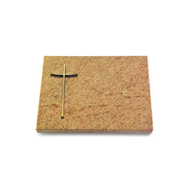 Grabtafel Kashmir Pure Kreuz 2 (Bronze)