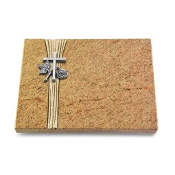 Grabtafel Kashmir Strikt Kreuz 1 (Alu)