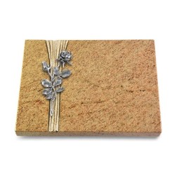 Grabtafel Kashmir Strikt Rose 13 (Alu)