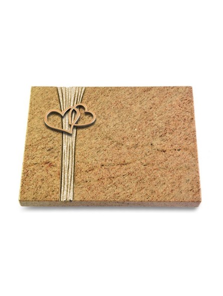 Grabtafel Kashmir Strikt Herzen (Bronze)