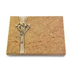Grabtafel Kashmir Strikt Lilie (Bronze)