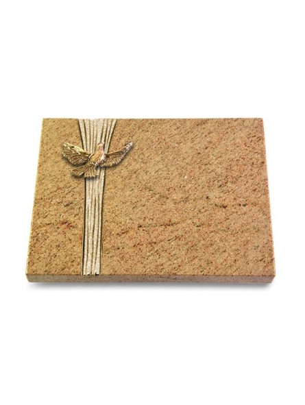 Grabtafel Kashmir Strikt Taube (Bronze)