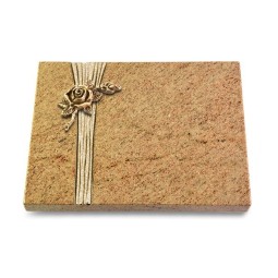 Grabtafel Kashmir Strikt Rose 1 (Bronze)