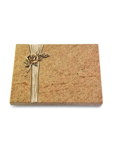 Grabtafel Kashmir Strikt Rose 1 (Bronze)