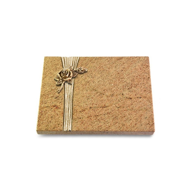 Grabtafel Kashmir Strikt Rose 1 (Bronze)