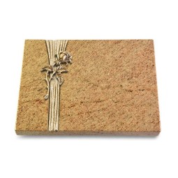 Grabtafel Kashmir Strikt Rose 2 (Bronze)