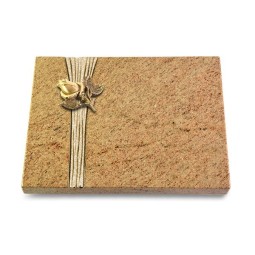 Grabtafel Kashmir Strikt Rose 3 (Bronze)