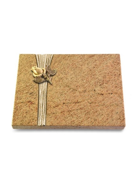 Grabtafel Kashmir Strikt Rose 3 (Bronze)