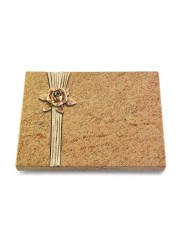 Grabtafel Kashmir Strikt Rose 4 (Bronze)