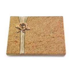Grabtafel Kashmir Strikt Rose 4 (Bronze)