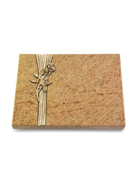 Grabtafel Kashmir Strikt Rose 6 (Bronze)