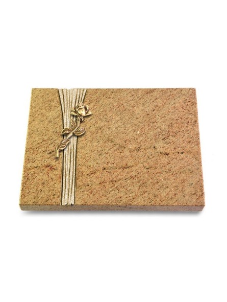 Grabtafel Kashmir Strikt Rose 7 (Bronze)