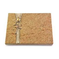 Grabtafel Kashmir Strikt Rose 8 (Bronze)