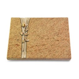 Grabtafel Kashmir Strikt Rose 12 (Bronze)