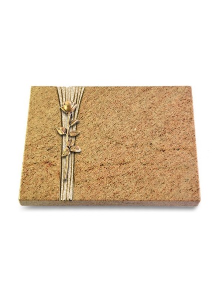 Grabtafel Kashmir Strikt Rose 12 (Bronze)