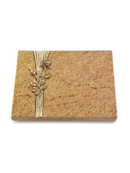 Grabtafel Kashmir Strikt Rose 13 (Bronze)