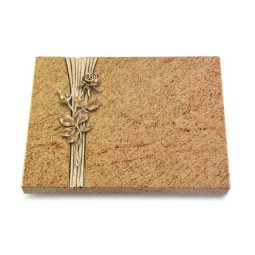 Grabtafel Kashmir Strikt Rose 13 (Bronze)