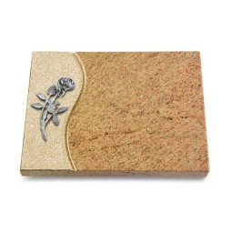 Grabtafel Kashmir Wave Rose 6 (Alu)