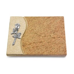 Grabtafel Kashmir Wave Rose 8 (Alu)