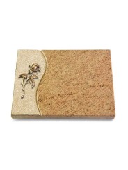 Grabtafel Kashmir Wave Rose 2 (Bronze)