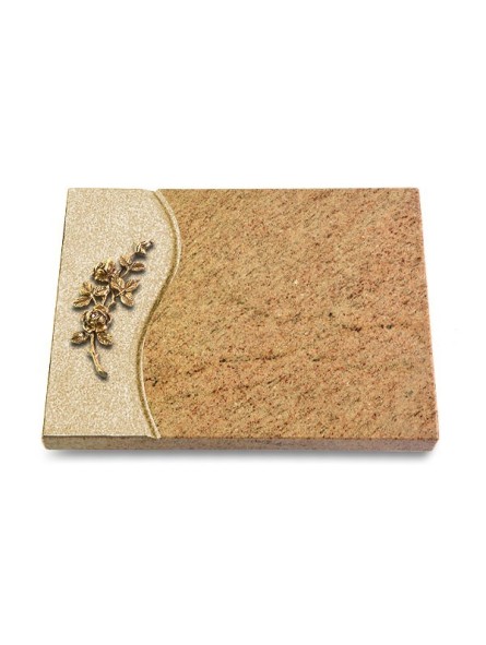 Grabtafel Kashmir Wave Rose 5 (Bronze)