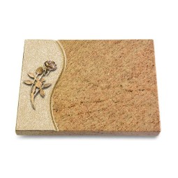Grabtafel Kashmir Wave Rose 6 (Bronze)