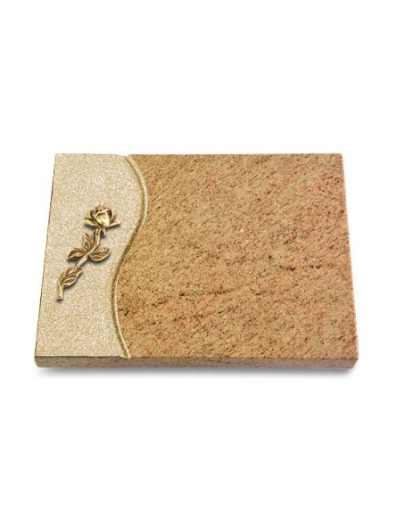 Grabtafel Kashmir Wave Rose 7 (Bronze)