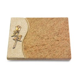 Grabtafel Kashmir Wave Rose 8 (Bronze)