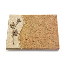 Grabtafel Kashmir Wave Rose 9 (Bronze)