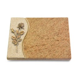 Grabtafel Kashmir Wave Rose 13 (Bronze)