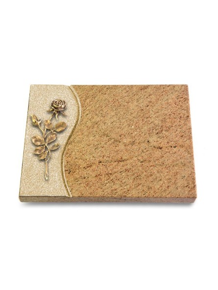 Grabtafel Kashmir Wave Rose 13 (Bronze)