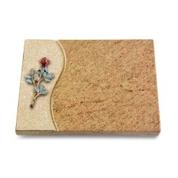 Grabtafel Kashmir Wave Rose 7 (Color)