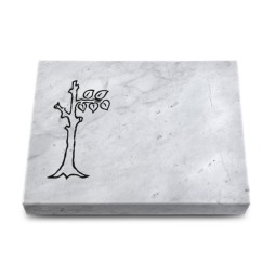 Grabtafel Omega Marmor Pure Baum 2