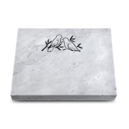 Grabtafel Omega Marmor Pure Vögel