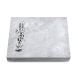 Grabtafel Omega Marmor Pure Ähren 2 (Alu)