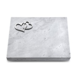 Grabtafel Omega Marmor Pure Herzen (Alu)