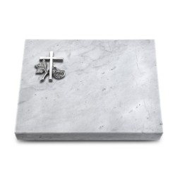 Grabtafel Omega Marmor Pure Kreuz 1 (Alu)